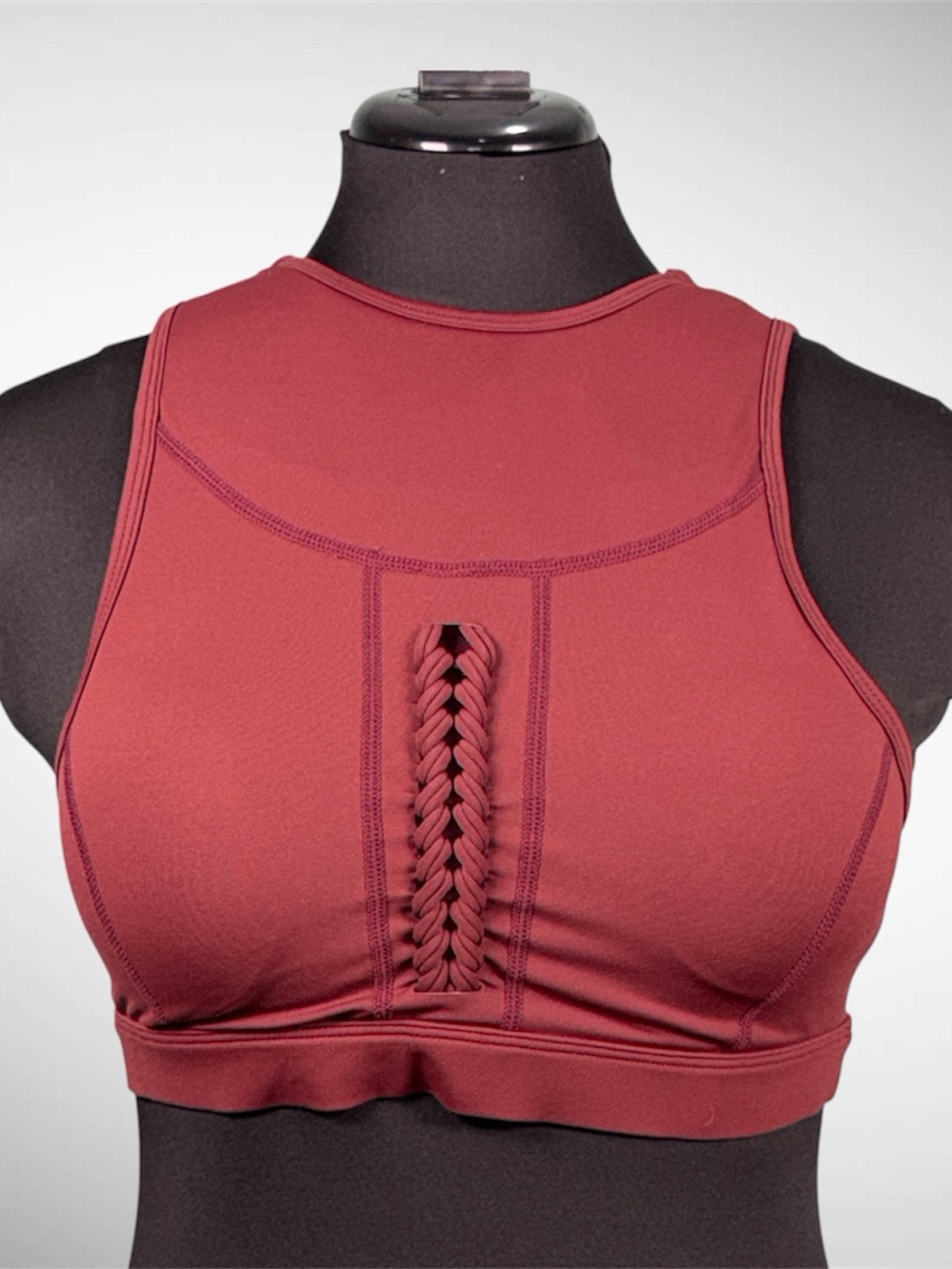 The Chestee Alex Burgundy Weightlifting Sports Bra Size 8